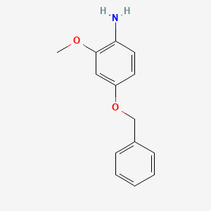 4-(Benzyloxy)-2-methoxyaniline chemical structure (CAS 127285-28-3)