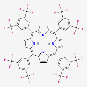 5,10,15,20-Tetrakis(3,5-bis(trifluoromethyl)phenyl)porphyrin chemical structure (CAS 127286-86-6)