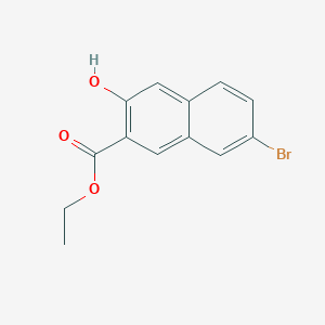 Ethyl 7-bromo-3-hydroxy-2-naphthoate chemical structure (CAS 127338-44-7)