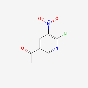 1-(6-Chloro-5-nitropyridin-3-yl)ethanone chemical structure (CAS 127356-40-5)