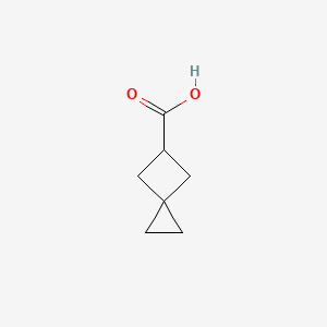 Spiro[2.3]hexane-5-carboxylic acid chemical structure (CAS 1273567-26-2)