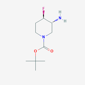 (3R,4R)-rel-tert-Butyl 3-amino-4-fluoropiperidine-1-carboxylate chemical structure (CAS 1273567-30-8)