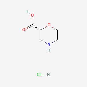 (R)-Morpholine-2-carboxylic acid hydrochloride chemical structure (CAS 1273577-14-2)