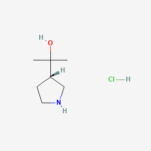 (S)-2-(3-Pyrrolidinyl)-2-propanol Hydrochloride chemical structure (CAS 1273577-45-9)