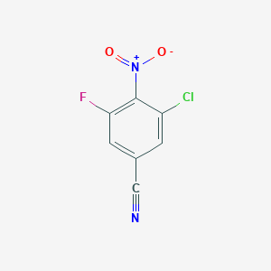 3-Chloro-5-fluoro-4-nitrobenzonitrile chemical structure (CAS 1273585-10-6)