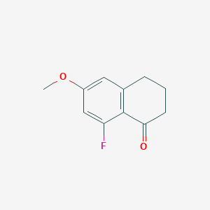 8-Fluoro-6-methoxy-3,4-dihydronaphthalen-1(2H)-one chemical structure (CAS 1273596-37-4)