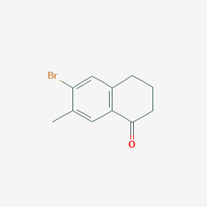 6-Bromo-7-methyl-3,4-dihydronaphthalen-1(2H)-one chemical structure (CAS 1273597-02-6)