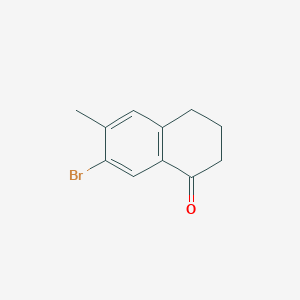 7-Bromo-6-methyl-3,4-dihydronaphthalen-1(2H)-one chemical structure (CAS 1273597-18-4)