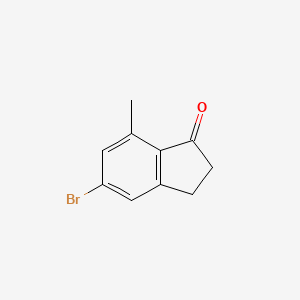 5-Bromo-7-methyl-2,3-dihydro-1H-inden-1-one chemical structure (CAS 1273609-67-8)