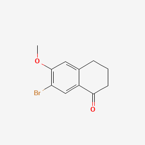 7-Bromo-6-methoxy-3,4-dihydronaphthalen-1(2H)-one chemical structure (CAS 1273666-60-6)