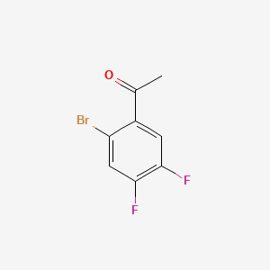1-(2-Bromo-4,5-difluorophenyl)ethanone chemical structure (CAS 127371-55-5)