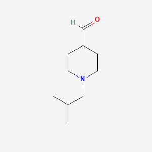 1-Isobutylpiperidine-4-carbaldehyde chemical structure (CAS 1273958-39-6)
