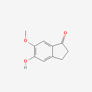 5-Hydroxy-6-methoxy-2,3-dihydro-1H-inden-1-one chemical structure (CAS 127399-78-4)