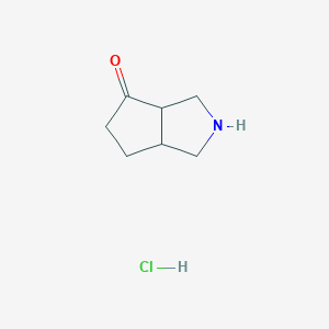 Hexahydrocyclopenta[c]pyrrol-4(2H)-one hydrochloride chemical structure (CAS 127430-46-0)