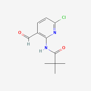N-(6-Chloro-3-formylpyridin-2-yl)pivalamide chemical structure (CAS 127446-34-8)
