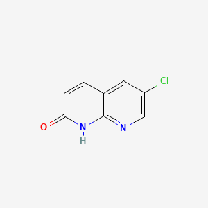 6-Chloro-1,8-naphthyridin-2(1H)-one chemical structure (CAS 127446-42-8)