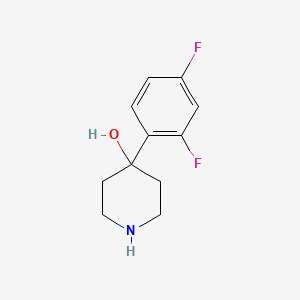 4-(2,4-Difluorophenyl)piperidin-4-ol chemical structure (CAS 1274933-78-6)