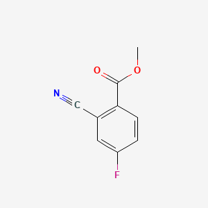 Methyl 2-cyano-4-fluorobenzoate chemical structure (CAS 127510-96-7)
