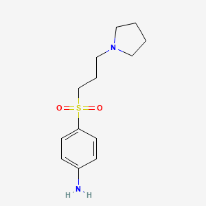4-((3-(Pyrrolidin-1-yl)propyl)sulfonyl)aniline chemical structure (CAS 1275283-14-1)