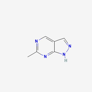 6-Methyl-1H-pyrazolo[3,4-d]pyrimidine chemical structure (CAS 1276056-73-5)