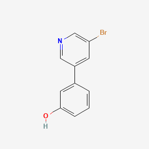 3-(5-Bromopyridin-3-yl)phenol chemical structure (CAS 1276123-26-2)