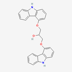1,3-Bis((9H-carbazol-4-yl)oxy)propan-2-ol chemical structure (CAS 1276477-91-8)