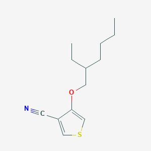 4-((2-Ethylhexyl)oxy)thiophene-3-carbonitrile chemical structure (CAS 1276689-08-7)