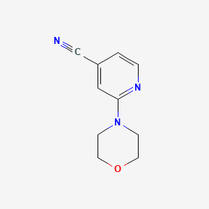 2-Morpholinoisonicotinonitrile chemical structure (CAS 127680-91-5)