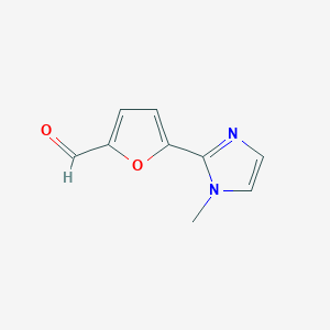 5-(1-Methyl-1H-imidazol-2-yl)furan-2-carbaldehyde chemical structure (CAS 127702-55-0)