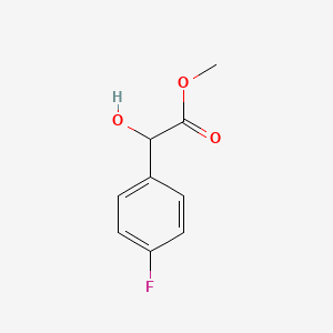 Methyl 2-(4-fluorophenyl)-2-hydroxyacetate chemical structure (CAS 127709-19-7)