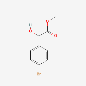 Methyl 2-(4-bromophenyl)-2-hydroxyacetate chemical structure (CAS 127709-20-0)