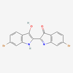 (E)-6,6'-Dibromo-[2,2'-biindolinylidene]-3,3'-dione chemical structure (CAS 1277170-99-6)