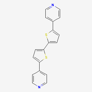 5,5'-Di(pyridin-4-yl)-2,2'-bithiophene chemical structure (CAS 127773-86-8)