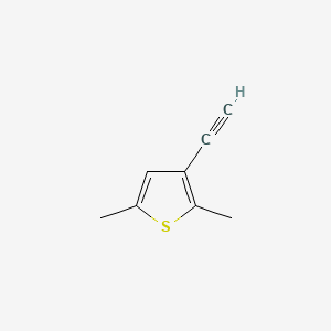 3-Ethynyl-2,5-dimethylthiophene chemical structure (CAS 127798-29-2)