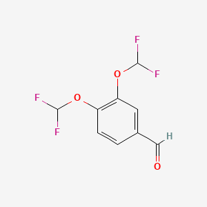 3,4-Bis(difluoromethoxy)benzaldehyde chemical structure (CAS 127842-54-0)
