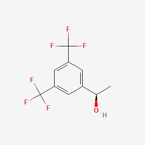 (R)-1-(3,5-Bis(trifluoromethyl)phenyl)ethanol chemical structure (CAS 127852-28-2)