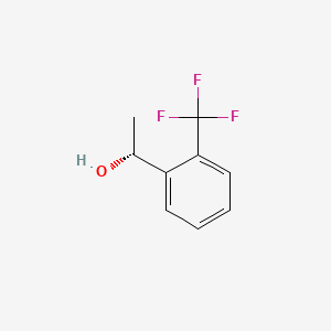 (R)-1-(2-(Trifluoromethyl)phenyl)ethanol chemical structure (CAS 127852-29-3)