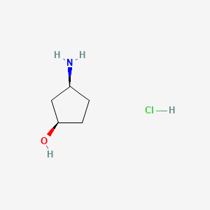 (1R,3S)-3-Aminocyclopentanol hydrochloride chemical structure (CAS 1279032-31-3)