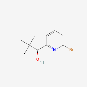 (R)-1-(6-Bromopyridin-2-yl)-2,2-dimethylpropan-1-ol chemical structure (CAS 127912-58-7)