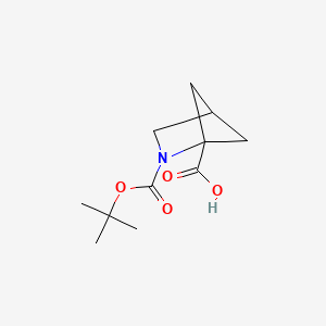 2-(tert-Butoxycarbonyl)-2-azabicyclo[2.1.1]hexane-1-carboxylic acid chemical structure (CAS 127926-24-3)
