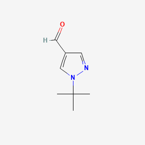 1-(tert-Butyl)-1H-pyrazole-4-carbaldehyde chemical structure (CAS 127949-06-8)
