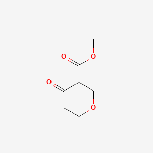 Methyl 4-oxotetrahydro-2H-pyran-3-carboxylate chemical structure (CAS 127956-11-0)