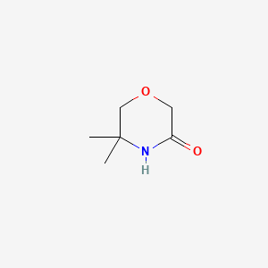 5,5-Dimethylmorpholin-3-one chemical structure (CAS 127958-62-7)