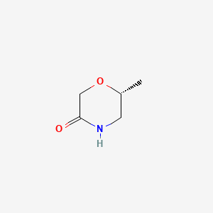 (6R)-6-Methylmorpholin-3-one chemical structure (CAS 127958-66-1)