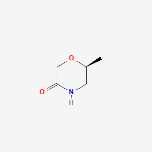 (6S)-6-Methylmorpholin-3-one chemical structure (CAS 127958-67-2)