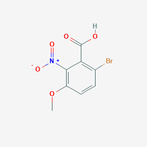 6-Bromo-3-methoxy-2-nitrobenzoic acid chemical structure (CAS 127971-97-5)