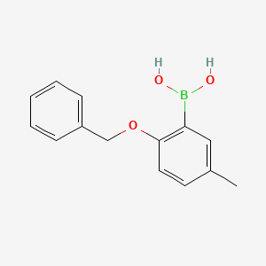 (2-(Benzyloxy)-5-methylphenyl)boronic acid chemical structure (CAS 127972-17-2)