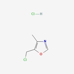 5-(Chloromethyl)-4-methyloxazole hydrochloride chemical structure (CAS 1279842-02-2)