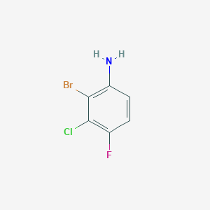 2-Bromo-3-chloro-4-fluoroaniline chemical structure (CAS 1279862-76-8)