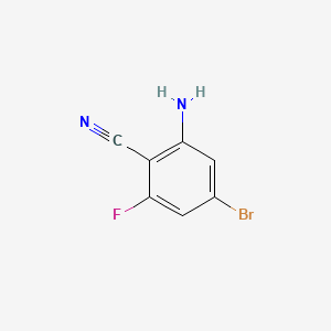 2-Amino-4-bromo-6-fluorobenzonitrile chemical structure (CAS 1279865-14-3)